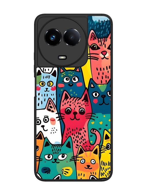 Feline Frenzy Glossy Soft Edge Case for Realme 11 (5G) Chachhi