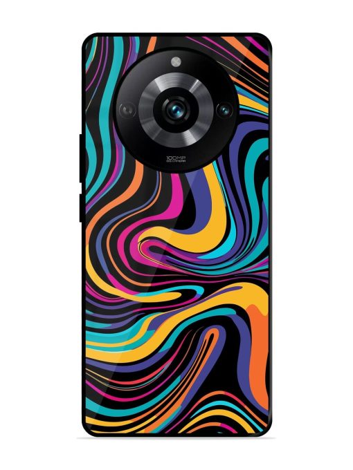 Psychedelic Swirl Glossy Soft Edge Case for Realme 11 Pro (5G) Chachhi