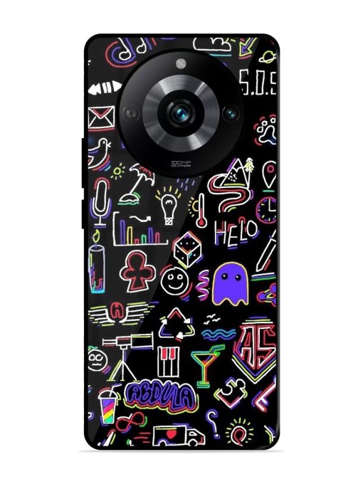 Neon Doodle Glossy Soft Edge Case for Realme 11 Pro (5G) Chachhi