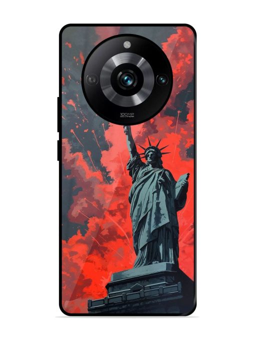 Lady Liberty'S Firework Finale Glossy Soft Edge Case for Realme 11 Pro (5G) Chachhi