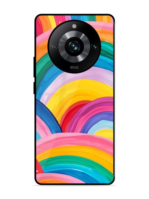 Rainbow Symphony Glossy Soft Edge Case for Realme 11 Pro (5G) Chachhi