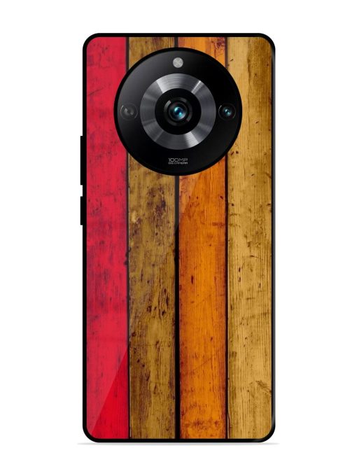 Colorful Woodgrain Glossy Soft Edge Case for Realme 11 Pro (5G) Chachhi