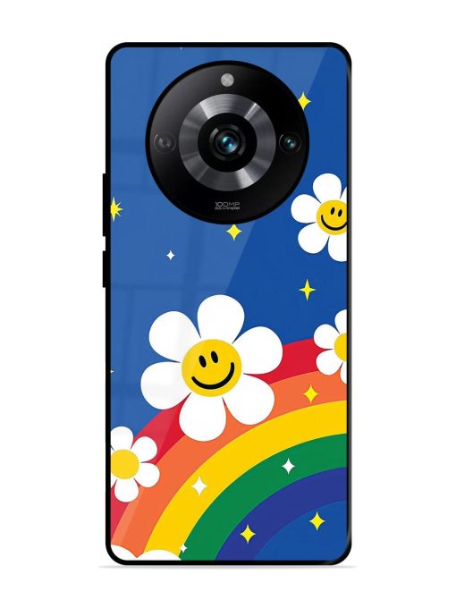 Happy Daisies And Rainbow Sky Glossy Soft Edge Case for Realme 11 Pro (5G) Chachhi