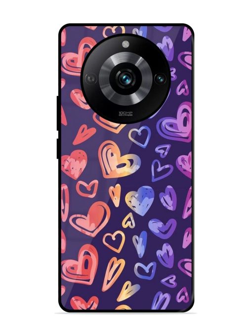 Rainbow Hearts Glossy Soft Edge Case for Realme 11 Pro (5G) Chachhi