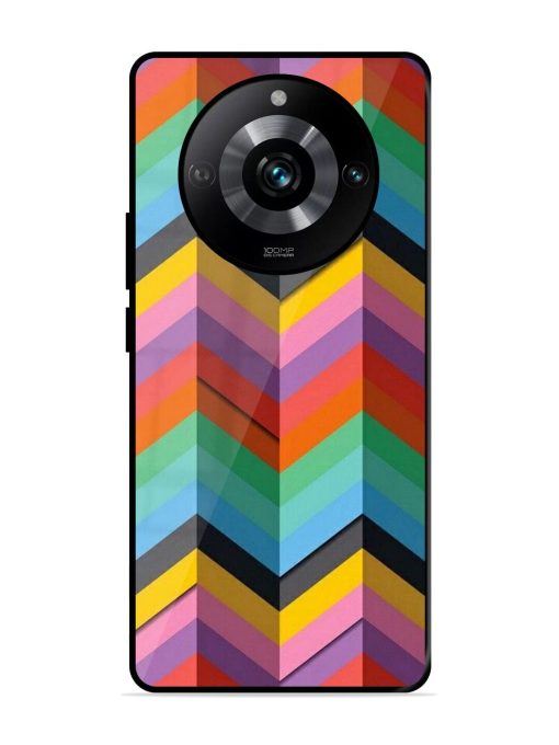 Colorful Zigzag Glossy Soft Edge Case for Realme 11 Pro (5G) Chachhi