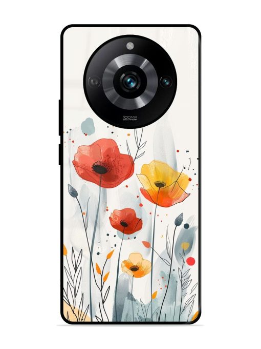 Poppy Fields Glossy Soft Edge Case for Realme 11 Pro (5G) Chachhi