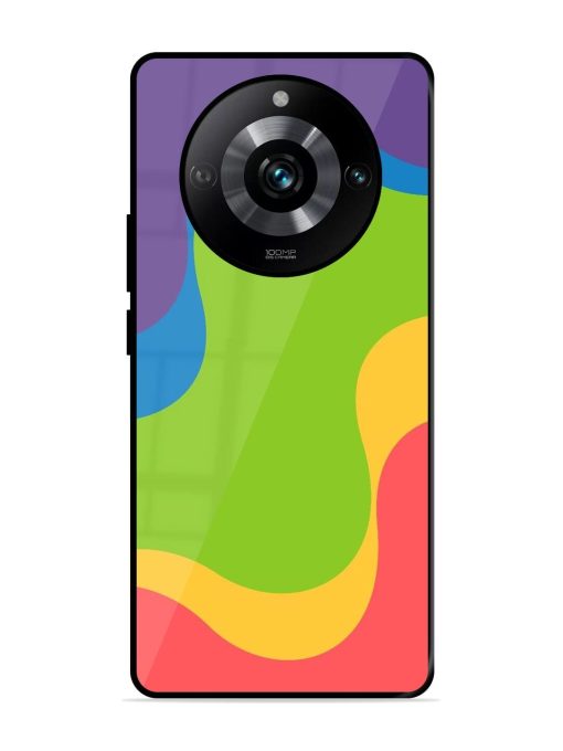 Wavy Rainbow Wonderland Glossy Soft Edge Case for Realme 11 Pro (5G) Chachhi