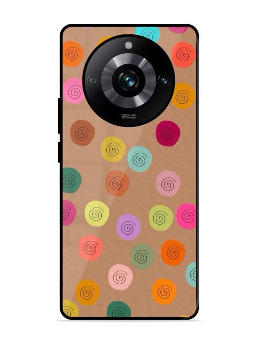 Swirly Dots On Kraft Glossy Soft Edge Case for Realme 11 Pro (5G) Chachhi