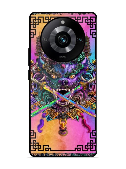 Psychedelic Fu Dog Tapestry Glossy Soft Edge Case for Realme 11 Pro (5G) Chachhi