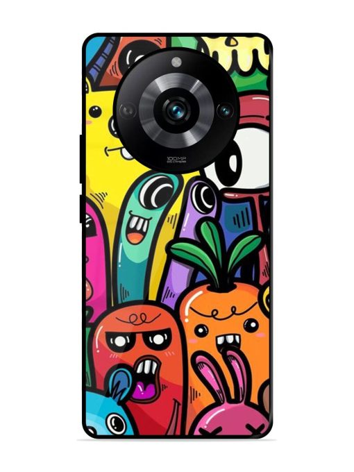 Whimsical Doodle Chaos Glossy Soft Edge Case for Realme 11 Pro (5G) Chachhi