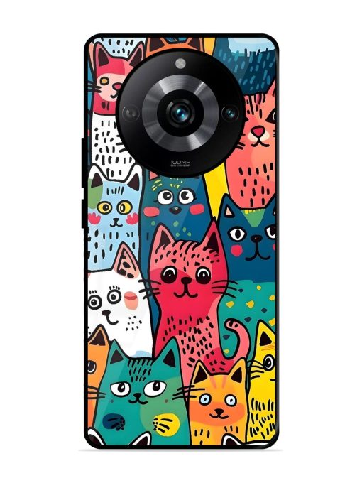 Feline Frenzy Glossy Soft Edge Case for Realme 11 Pro (5G) Chachhi