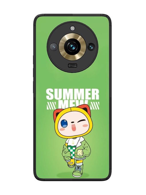 Purrfect Summer Glossy Soft Edge Case for Realme 11 Pro Plus (5G) Chachhi