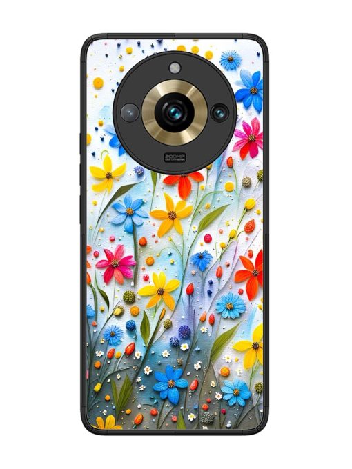 Vibrant Floral Glossy Soft Edge Case for Realme 11 Pro Plus (5G) Chachhi