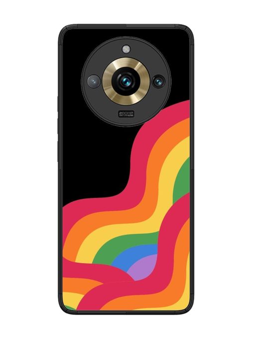 Wavy Rainbow Glossy Soft Edge Case for Realme 11 Pro Plus (5G) Chachhi