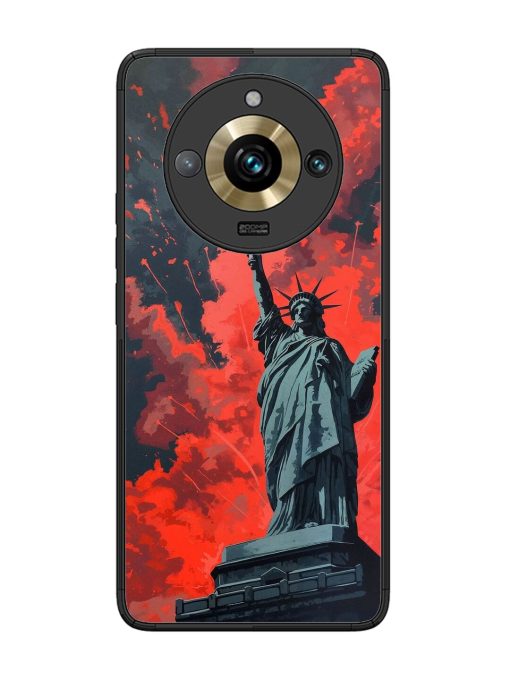 Lady Liberty'S Firework Finale Glossy Soft Edge Case for Realme 11 Pro Plus (5G) Chachhi