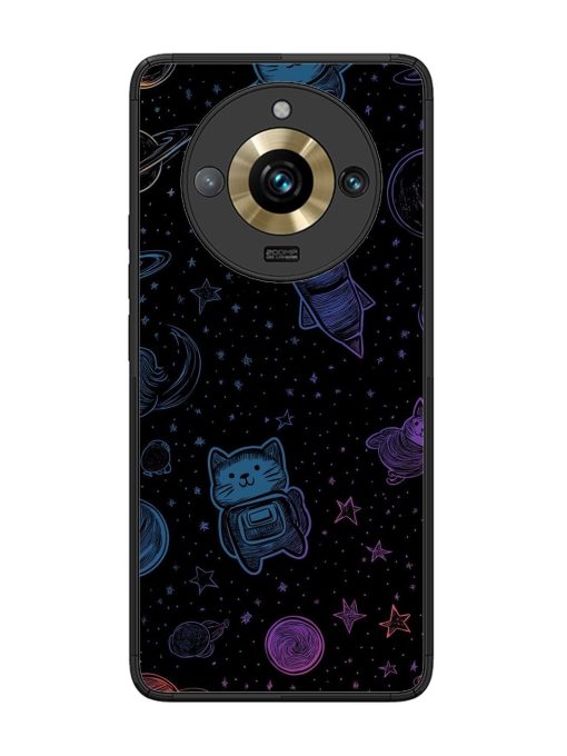 Cosmic Cat Chaos Glossy Soft Edge Case for Realme 11 Pro Plus (5G) Chachhi