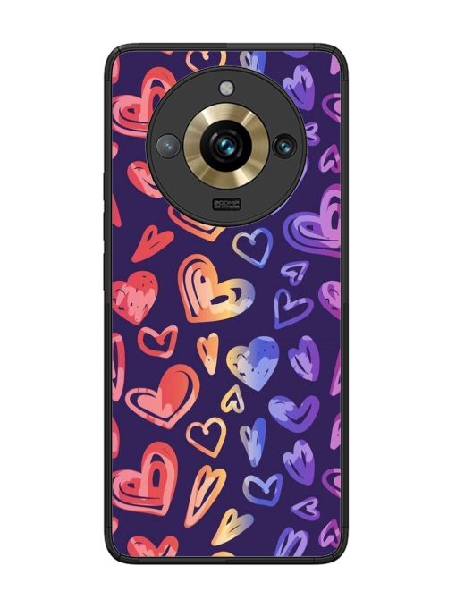 Rainbow Hearts Glossy Soft Edge Case for Realme 11 Pro Plus (5G) Chachhi