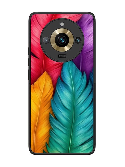 Rainbow Feathers Glossy Soft Edge Case for Realme 11 Pro Plus (5G)