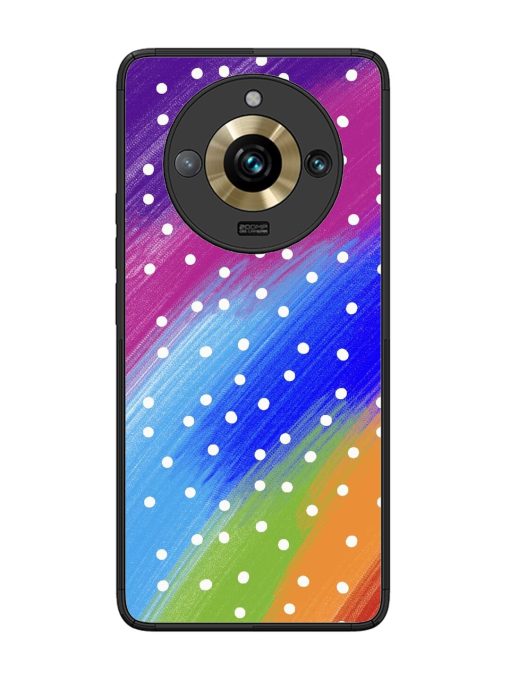 Rainbow Polka Dot Dream Glossy Soft Edge Case for Realme 11 Pro Plus (5G) Chachhi