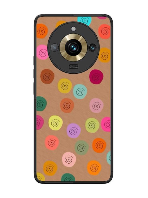 Swirly Dots On Kraft Glossy Soft Edge Case for Realme 11 Pro Plus (5G)