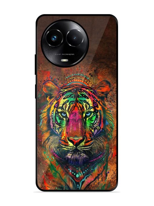 Cosmic Tiger Glossy Soft Edge Case for Realme 11X (5G) Chachhi