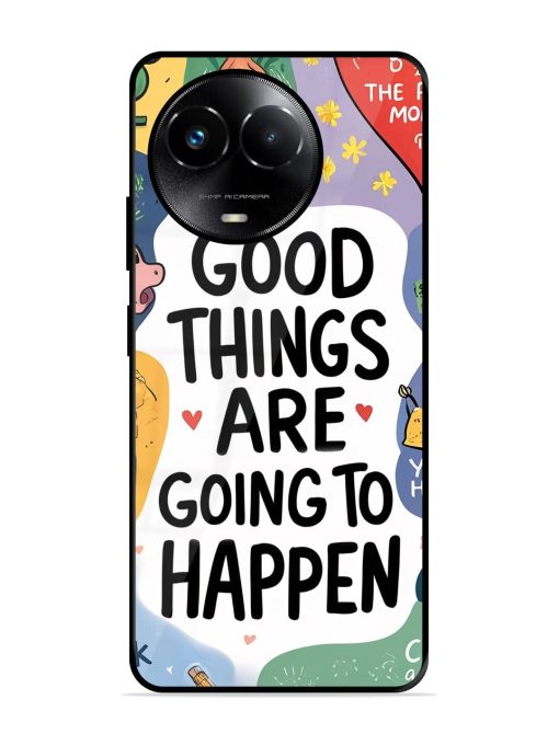 Uplifting Scribbles Glossy Soft Edge Case for Realme 11X (5G) Chachhi