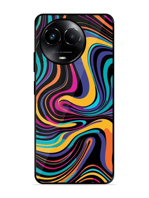 Psychedelic Swirl Glossy Soft Edge Case for Realme 11X (5G) Chachhi