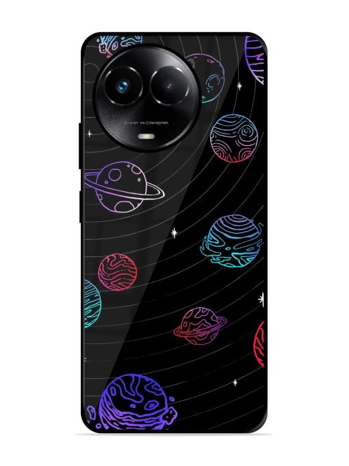 Cosmic Ballet Glossy Soft Edge Case for Realme 11X (5G) Chachhi