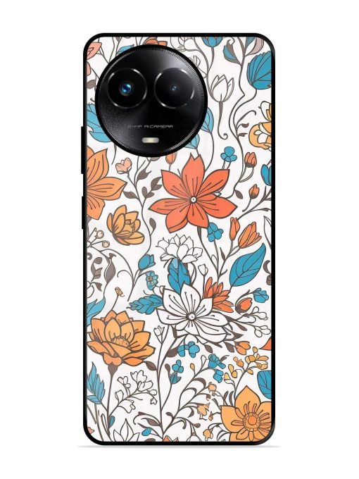 Floral Symphony Glossy Soft Edge Case for Realme 11X (5G) Chachhi