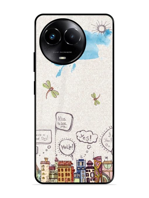 Doodle City Glossy Soft Edge Case for Realme 11X (5G)