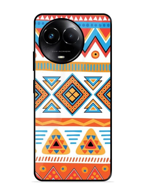 Vibrant Tribal Pattern Glossy Soft Edge Case for Realme 11X (5G) Chachhi