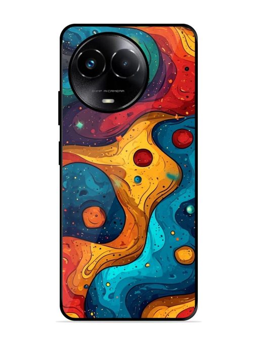 Cosmic Swirl Glossy Soft Edge Case for Realme 11X (5G) Chachhi