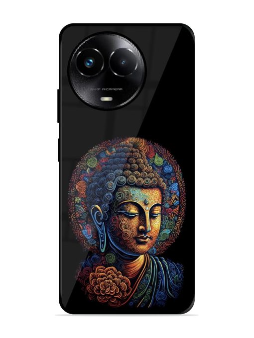 Stained Glass Serenity Glossy Soft Edge Case for Realme 11X (5G) Chachhi