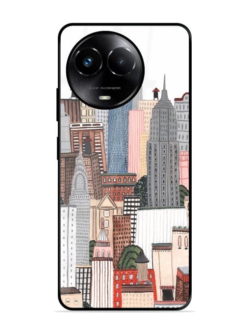 Cityscape Dreams Glossy Soft Edge Case for Realme 11X (5G) Chachhi