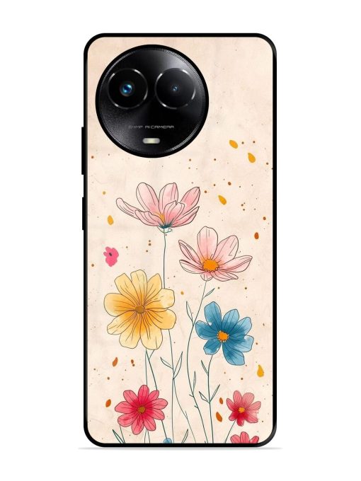 Delicate Bloom Glossy Soft Edge Case for Realme 11X (5G) Chachhi