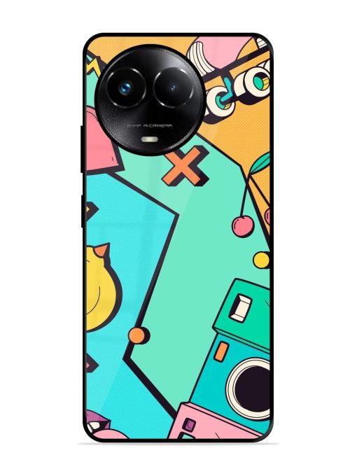 Retro Remix Glossy Soft Edge Case for Realme 11X (5G) Chachhi