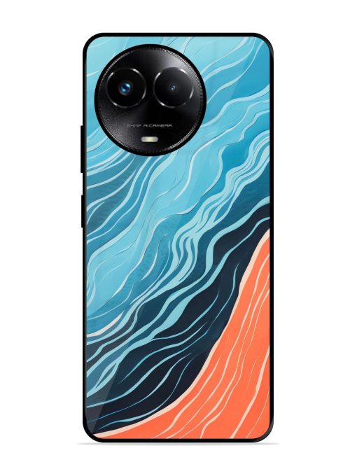 Oceanic Divide Glossy Soft Edge Case for Realme 11X (5G) Chachhi