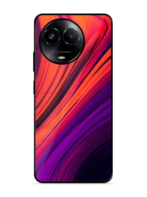 Crimson Curls Glossy Soft Edge Case for Realme 11X (5G)