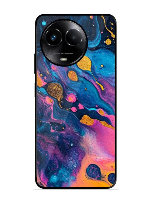 Cosmic Swirl Glossy Soft Edge Case for Realme 11X (5G) Chachhi