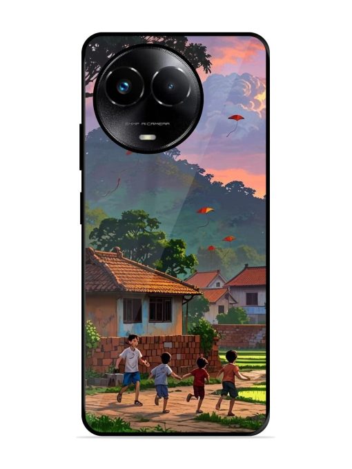 Sunset Play Glossy Soft Edge Case for Realme 11X (5G) Chachhi