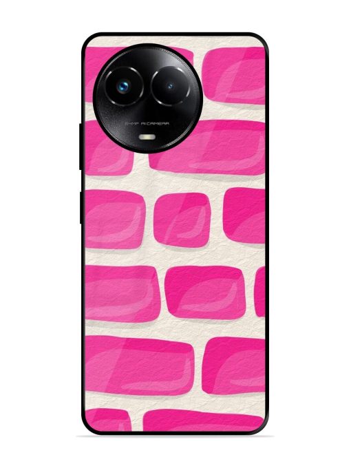 Pink Brick Wall Glossy Soft Edge Case for Realme 11X (5G) Chachhi