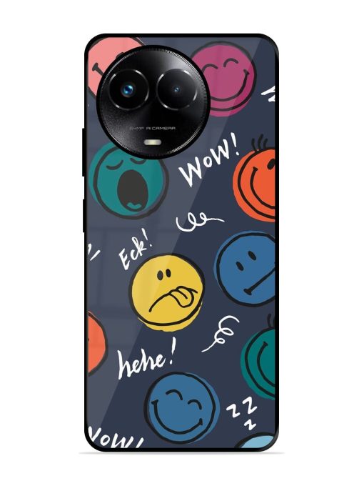 Emoticon Parade Glossy Soft Edge Case for Realme 11X (5G) Chachhi