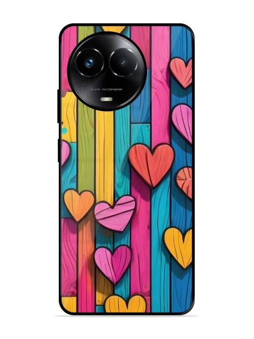 Rainbow Of Hearts Glossy Soft Edge Case for Realme 11X (5G) Chachhi