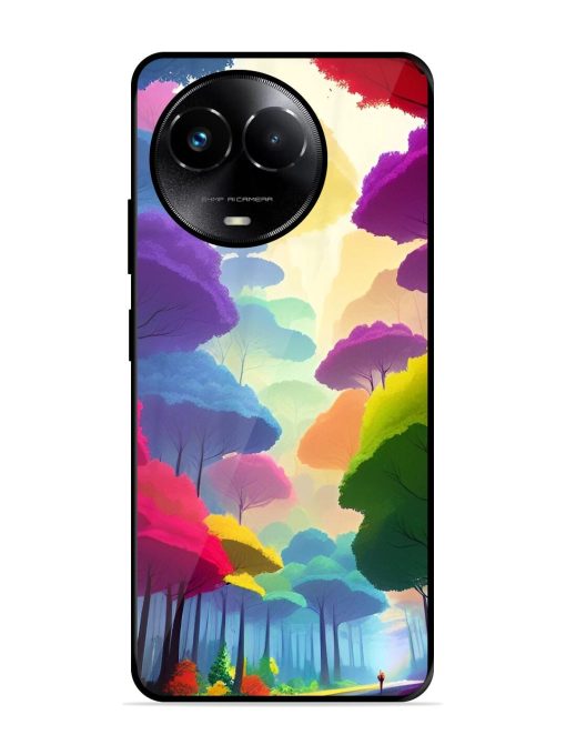 Rainbow Road Glossy Soft Edge Case for Realme 11X (5G) Chachhi