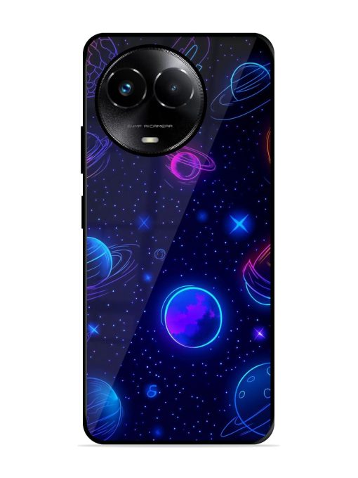 Neon Cosmos Glossy Soft Edge Case for Realme 11X (5G) Chachhi