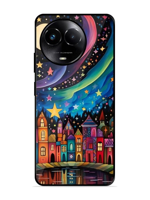 Starlit Village Glossy Soft Edge Case for Realme 11X (5G) Chachhi