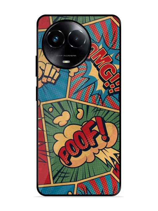 Comic Book Chaos Glossy Soft Edge Case for Realme 11X (5G) Chachhi