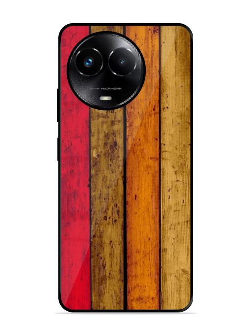 Colorful Woodgrain Glossy Soft Edge Case for Realme 11X (5G) Chachhi