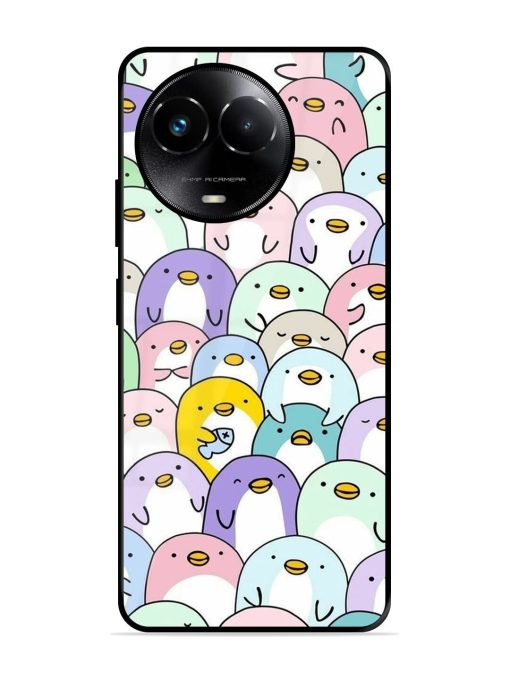 Penguin Party Glossy Soft Edge Case for Realme 11X (5G) Chachhi