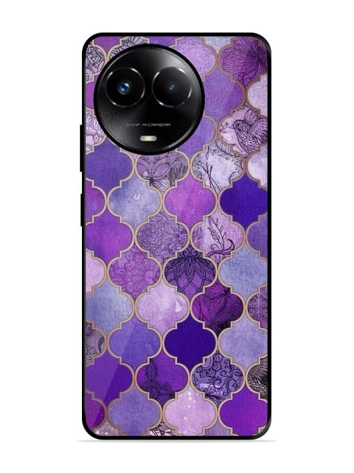 Purple Mosaic Magic Glossy Soft Edge Case for Realme 11X (5G) Chachhi